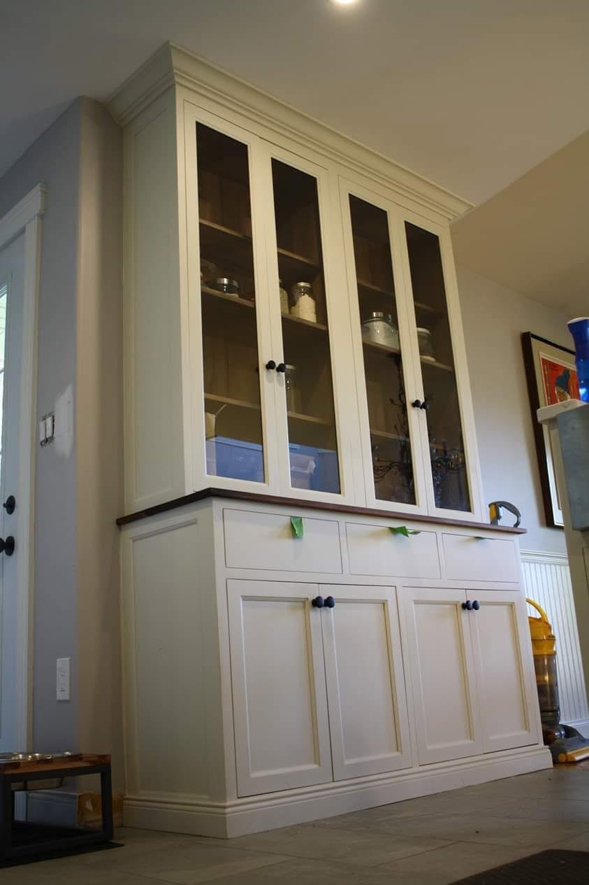 Custom built-in storage kitchen hutch